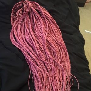 Hot pink box braid wig